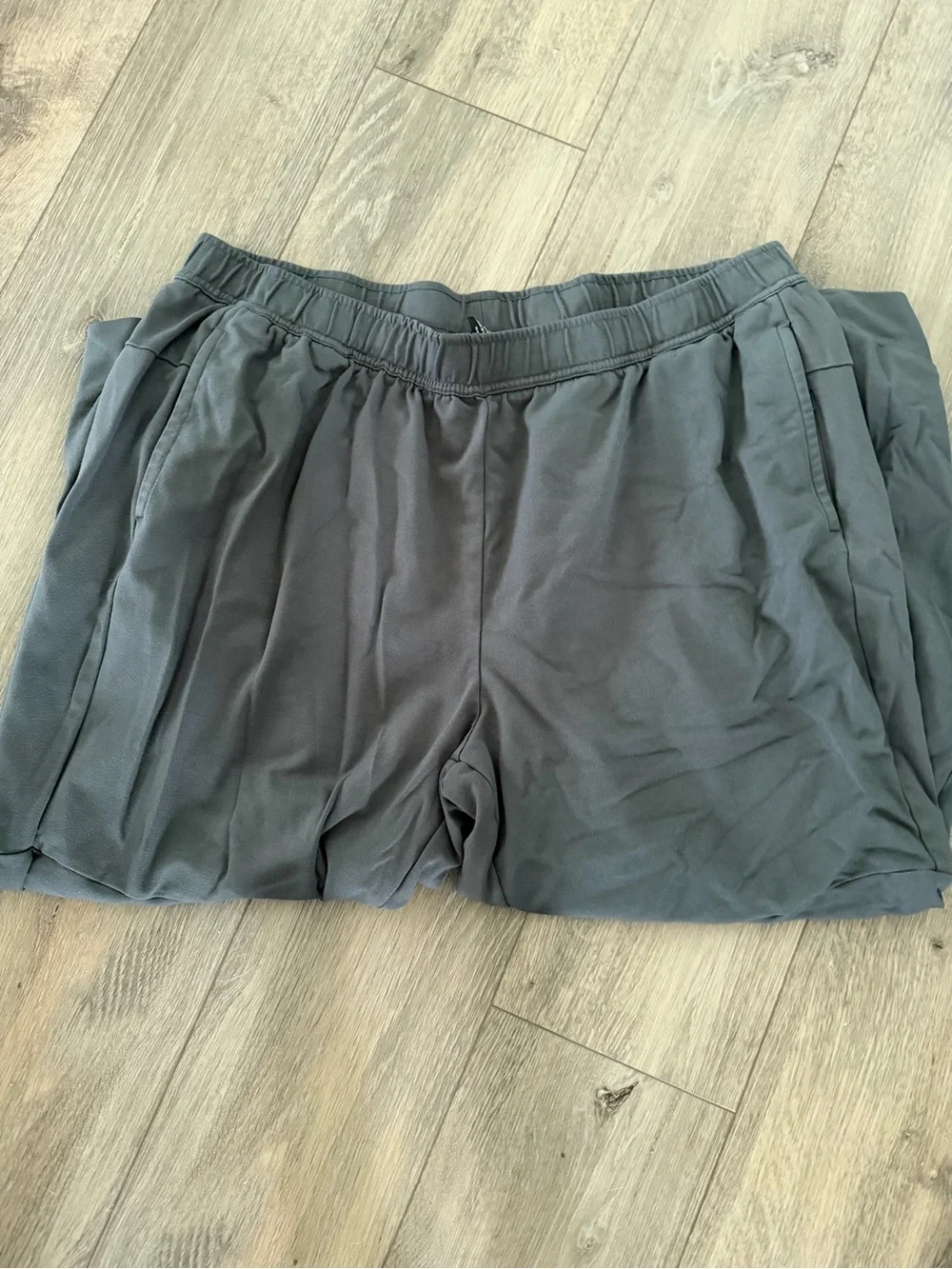 Men's Dark Gray Performance Joggers with Zip Pocket